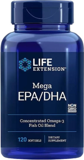 Life Extension Mega Масло от черен дроб на треска и рибено масло 1200мг 120 софтджел