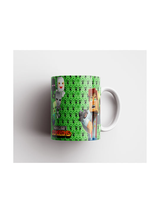 Weiße Keramik Tasse 330ml Minecraft Dp4720