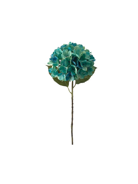 Hydrangea Branch Turquoise Real Touch 2 Leaves ...