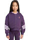 Kids Sweatshirt Cardigan with Hood and Pockets Purple