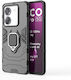 Forcell Back Cover Plastic / Tempered Glass Black (Poco M7 Pro)