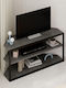 Echo Cornered TV Stand Made of Metal & Wood Gray Retro L98xD37xH45cm