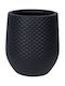 Marhome Übertopf Fiberglas Schwarz 28x28x32εκ.