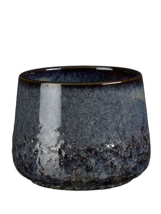 Mica Planter Ceramic Blue 13x13cm.