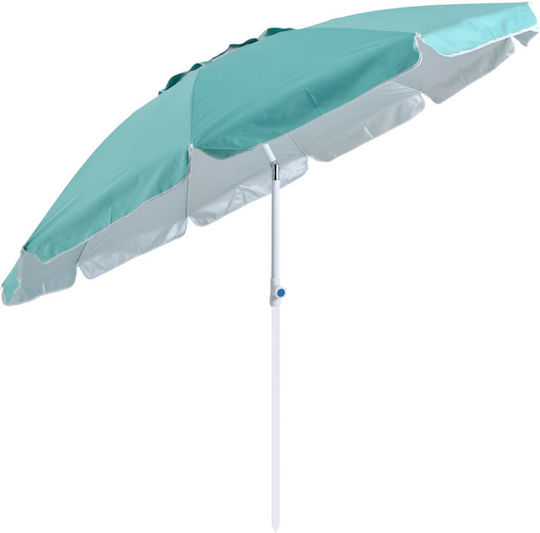 Ankor Folding Beach Umbrella Diameter 2.25m with Air Vent Turquoise
