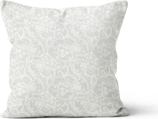 Beauty Home Decorative Pillow Case from 100% Cotton White 45x45cm.