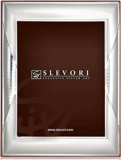 Slevori Κορνίζα Ασημένια με Ασημί Πλαίσιο