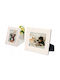 Loveinstant Fabric Photo Frame with Ecru Frame