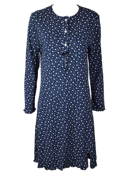 Nina Club Summer Women's Nightdress Blue