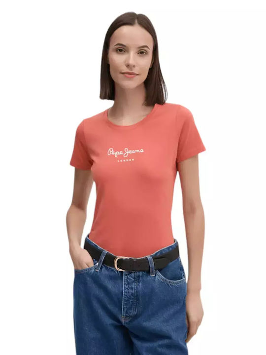 Pepe Jeans New Virginia Γυναικείο T-shirt Κοραλί