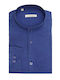 Langärmlig Leinen Hemd Blue