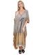 Aquablue Women's Maxi Caftan Beachwear Beige