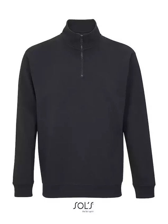 Sol's Conrad Unisex Printed Blouse Sweatshirt Zipper 280g Code 04234 Black-312