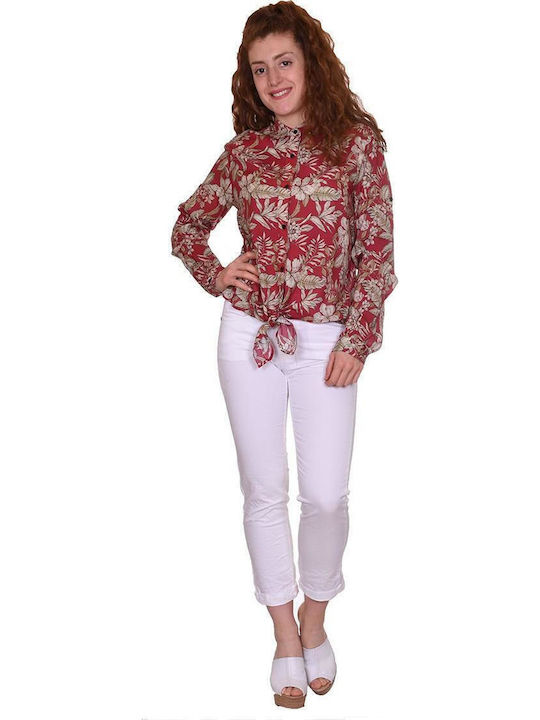 Women's Fabric Trousers White