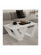 Rectangular Central Coffee Table Pipra Wooden White W110xD60xH40cm