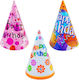 Pălărie De Petrecere Happy Birthday Înălțime 16 Cm Multicoloră
