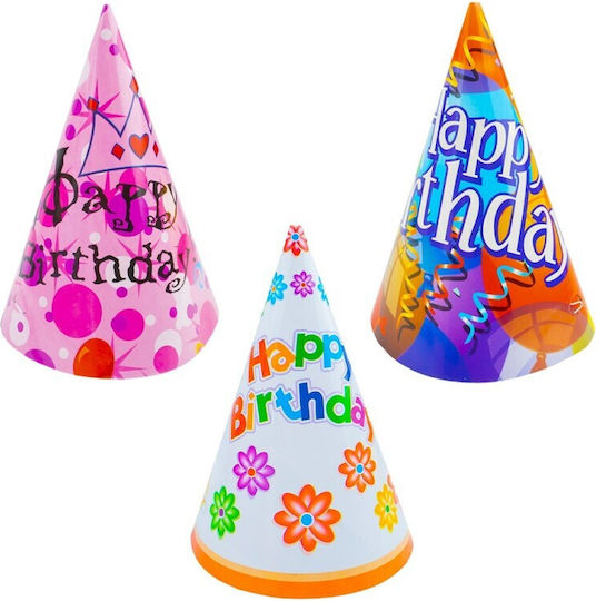 Pălărie De Petrecere Happy Birthday Înălțime 16 Cm Multicoloră