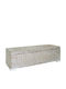 vidaXL Cutie de depozitare pentru exterior Rattan Alb L110xW35xH35buc