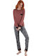 Sevim Winter Damen Pyjama-Set Pastels