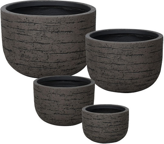 Marhome Übertopf Fiberglas Braun
