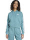 Essentials 3-stripes French Terry Women's Sweatshirt Jacket Hooded Blue