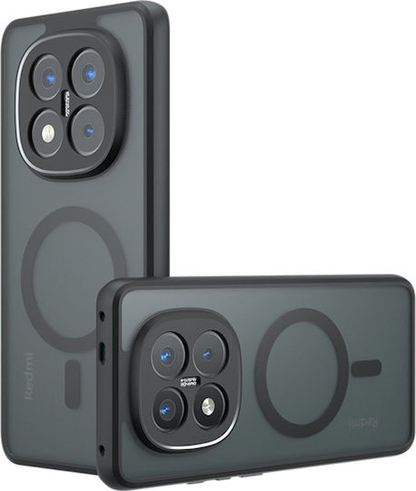 Techsuit Umschlag Rückseite Silikon Schwarz (Redmi Note 14 Pro+)
