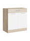 Επιδαπέδιο Ντουλάπι Sonoma Oak, White 80x46x82εκ.