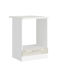 Шкаф за Долен Фурна с плот за работа White, White Craft Oak 60x46x85бр