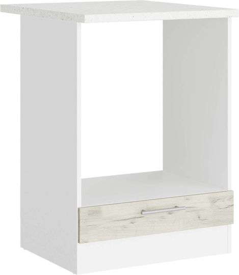 Ντουλάπι Κάτω Φούρνου με Πάγκο Εργασίας White, White Craft Oak 60x46x85εκ. Ντουλάπι Κάτω Φούρνου με Πάγκο Εργασίας White, White Craft Oak 60x46x85εκ.