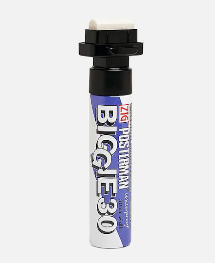 Zig Zag Marker 30mm Alb