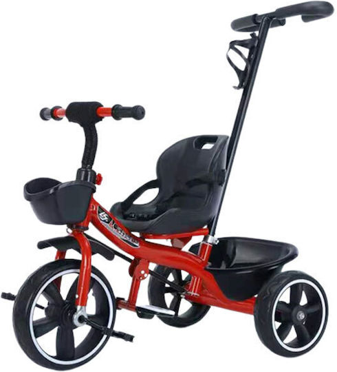 NBW Kids Tricycle with Parental Handle for 3+ Years Red
