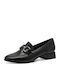 Leather Women's Moccasins in Black Color
