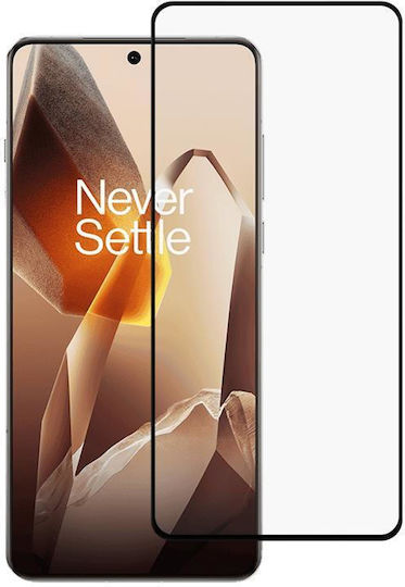 OnePlus 13 Vollflächiges Gehärtetes Glas 9h Hd 3d Gebogener Rand Displayschutzfolie Schwarz