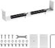 Compact Under-desk Cable Organizer Maclean Max Load 5kg White Mc-107 W