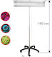 Portable Uvc Bactericidal Lamp 2x55w Adjustable Telescopic Stand 100-190 Cm Reflector 60 Sqm