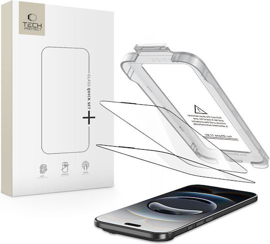 Tech-Protect Quick Set+ Full Face Tempered Glass Μαύρο (iPhone Air)