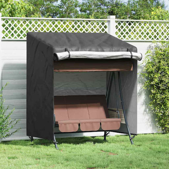vidaXL Waterproof Garden Swing Cover Black 135x100x165cm