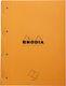 Rhodia Μπλοκ Σημειώσεων Ριγέ Πορτοκαλί