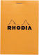 Rhodia Bloc Notes Cu dungi Portocaliu