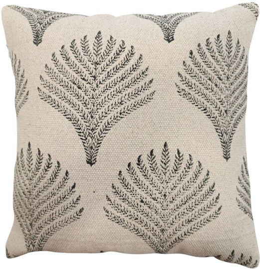 Sofa-Kissen aus 100% Baumwolle Weiß, Schwarz 45x45cm