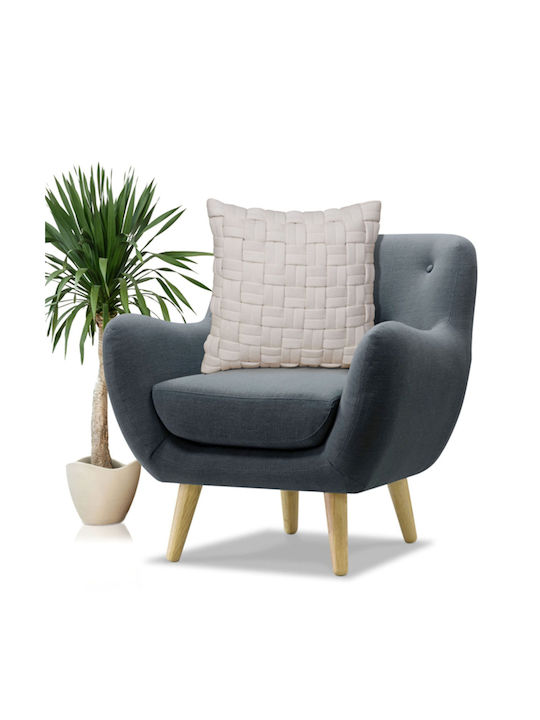 Liolios Home Sofa Cushion Clusp 100% Cotton Natural 40x60cm