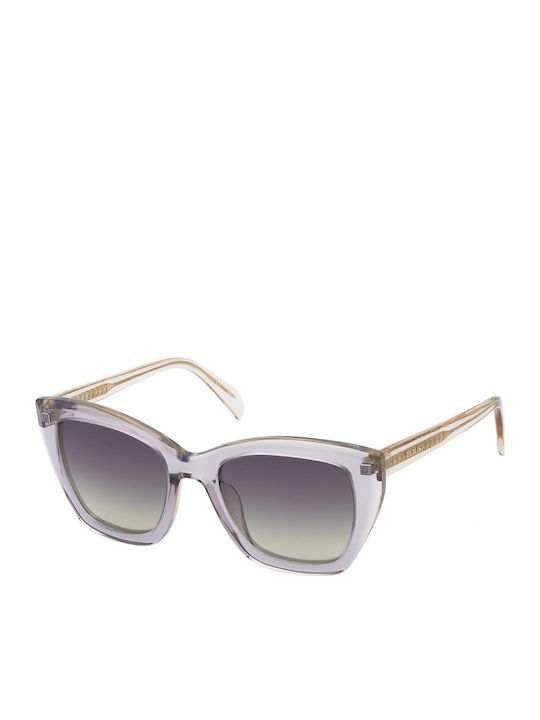 Tous Women's Sunglasses with Purple Plastic Frame and Gray Gradient Lens