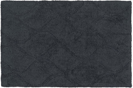 Madi Неслизащо Бански килим Правоъгълена Zenbath Сив 60x90бр