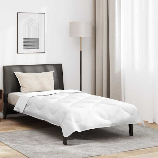 vidaXL Duvet Cover Set Single with Pillowcase 155x220 White