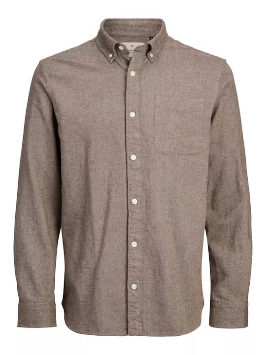 Long-sleeved Flannel Shirt Malt Ball