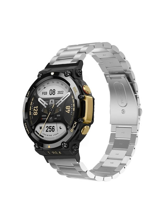 Λουράκι Ανοξείδωτο Ατσάλι Ασημί (Amazfit T-Rex 2)
