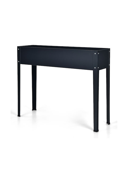Costway Planter Box Metal Grey Shade 100x30x80cm.