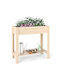 Costway Blumenkasten Hölzernes Natural Wood 81x37x77cm.