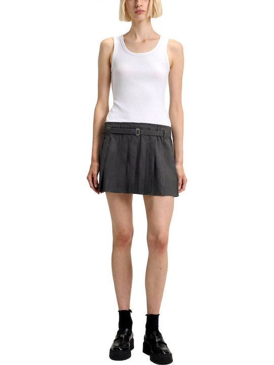 Rochie Mini Alb-Gri
