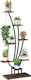 Costway Blumentopf-Regal Metall Braun